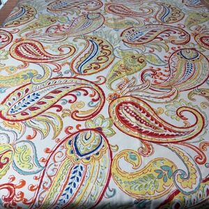 Fiesta Homer Laughlin Paisley Tablecloth 4 Matching Placemats Multi 82"x60"